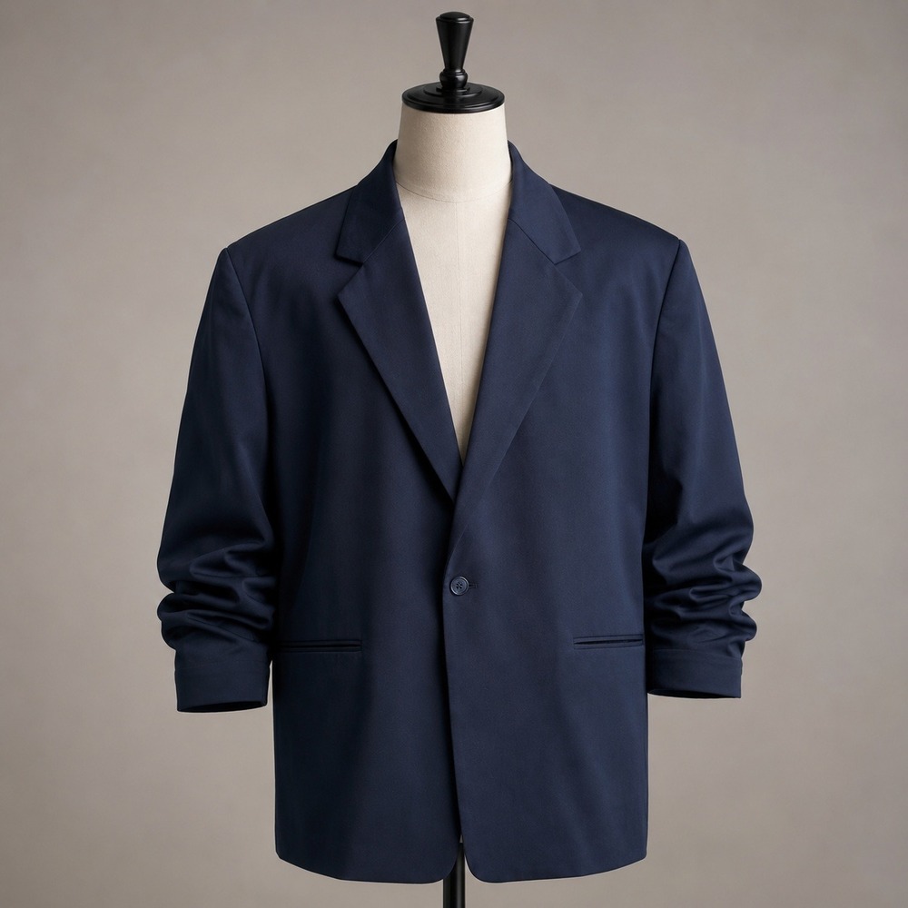 Fashion Nova Men Black Single Button Blazer Jacket Size XL Oversized